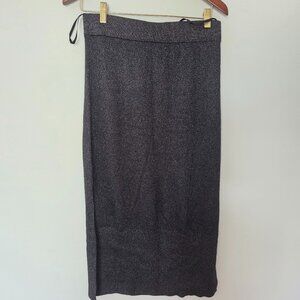 NWT Banana Republic Knit Skirt Black with metallic thread Size S